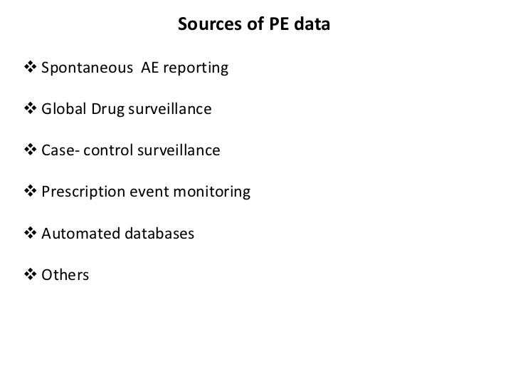ad hoc data sources pharmacoepidemiology